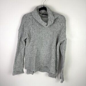 Elsamanda Sweater Womens Large Gray Cowl Neck Pullover Knit Made in Italy Soft